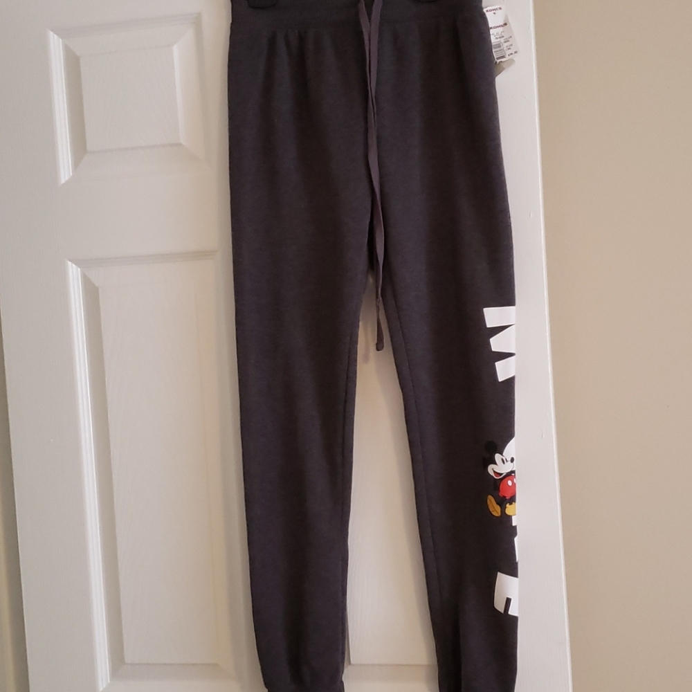 Women's/Girls drawstring sweats with Mickey Mouse